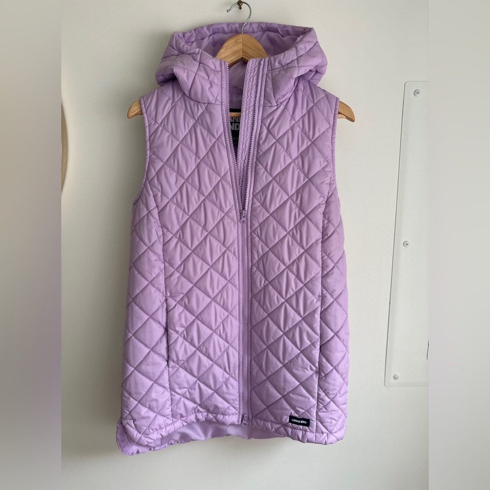Women's Tall FeatherFree Insulated Hooded Vest S/T 6-8 Blushed Lilac Purple